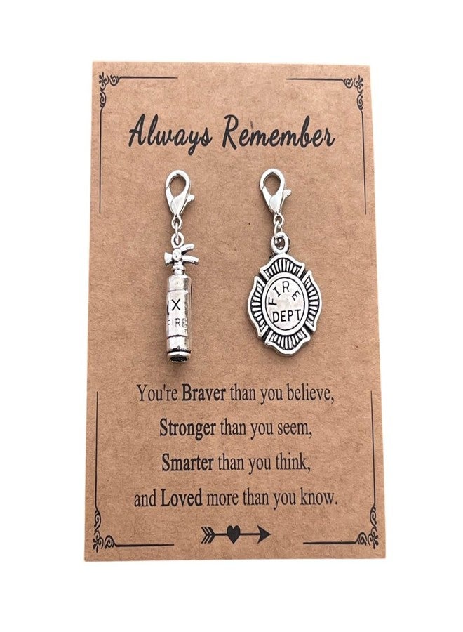 AMOBESTER Mini Fire Extinguisher Clip on Charms for Fireman Chain Necklace Bracelet - Image 1