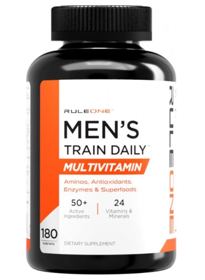 RULE 1 Ruleone, Men’s Train Daily, Multivitamin, 180 Tabs