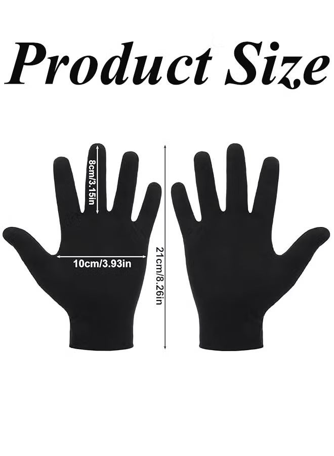 GIFT 6 Pairs Black Cotton Gloves for Dry Hands Eczema SPA Moisturizing Work Glove Liners for Serving Costume Inspection - Image 3