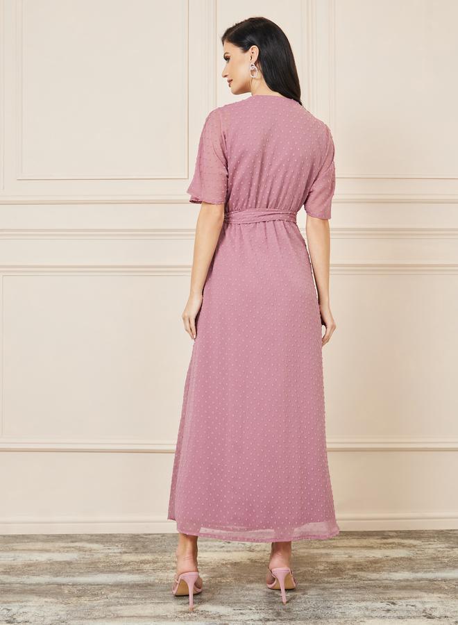 Styli Dotted Chiffon Dress  - Image 4