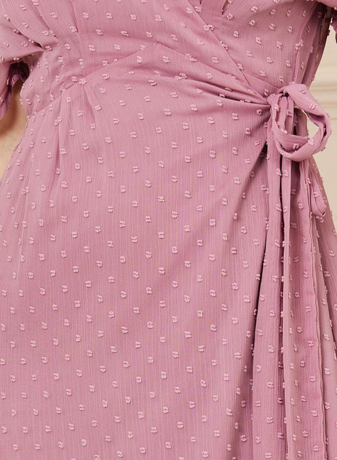 Styli Dotted Chiffon Dress  - Image 3