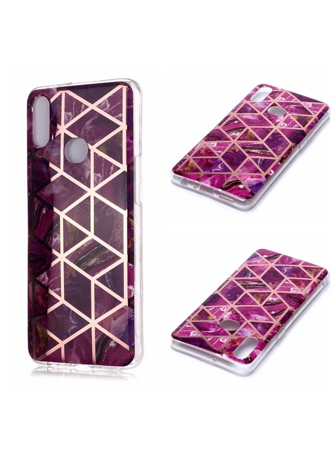 S-TOP Case For Galaxy A10s Plating Marble Pattern Soft TPU Protective Case - Image 1