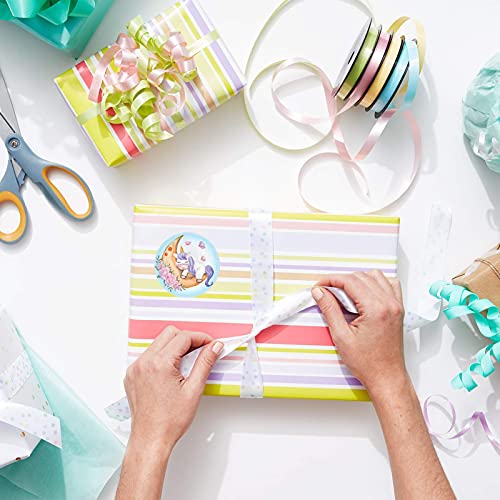 HASTHIP® 1000 Pieces Unicorn Stickers for Kids, for Kids Crafts, Gift Wrapping, Scrapbooking, Envelopes Sealing, 1 Inch Self-Adhesive Paper Sticker Set - Image 3