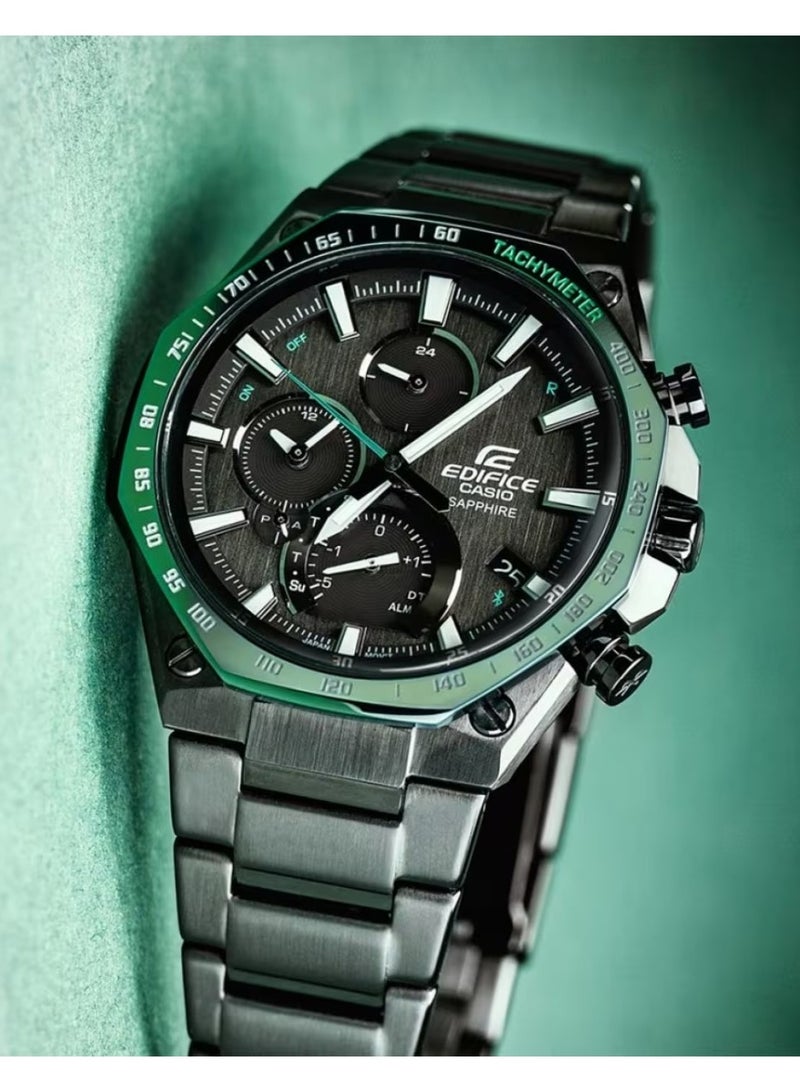 CASIO Edifice Bluetooth Solar Chronograph Men’s Watch EQB-1100XDC-1ADR, 44.6 mm Black IP Stainless Steel Case & Bracelet, Smartphone Link, Sapphire Crystal, 100 m WR - Image 1