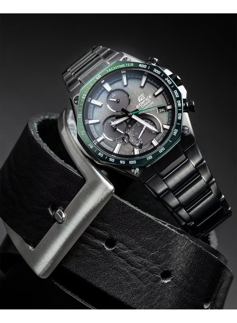 CASIO Edifice Bluetooth Solar Chronograph Men’s Watch EQB-1100XDC-1ADR, 44.6 mm Black IP Stainless Steel Case & Bracelet, Smartphone Link, Sapphire Crystal, 100 m WR - Image 2