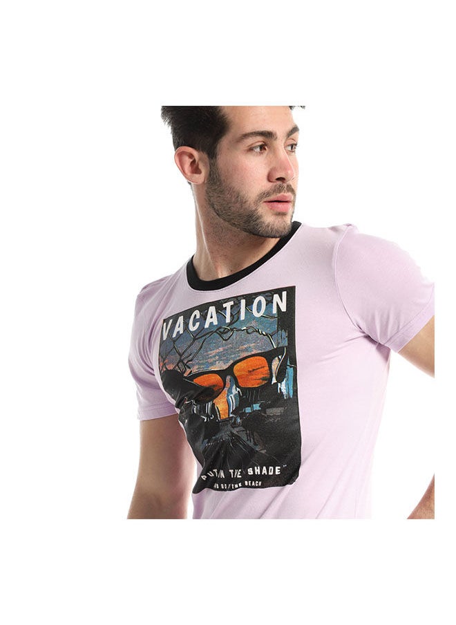 Andora Casual Printed Round Neck T-Shirt  - Image 4