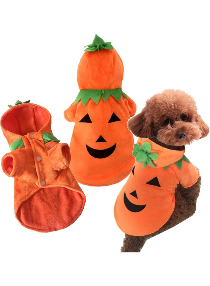 VUCATIN Dog Costume Pet Dog Pumpkin Costume, Pet Cat Dog Cosplay Costumes, Dog Outfits Clothes Fleece Hoodie Halloween Costumes for Dogs Puppy Cats - Image 1