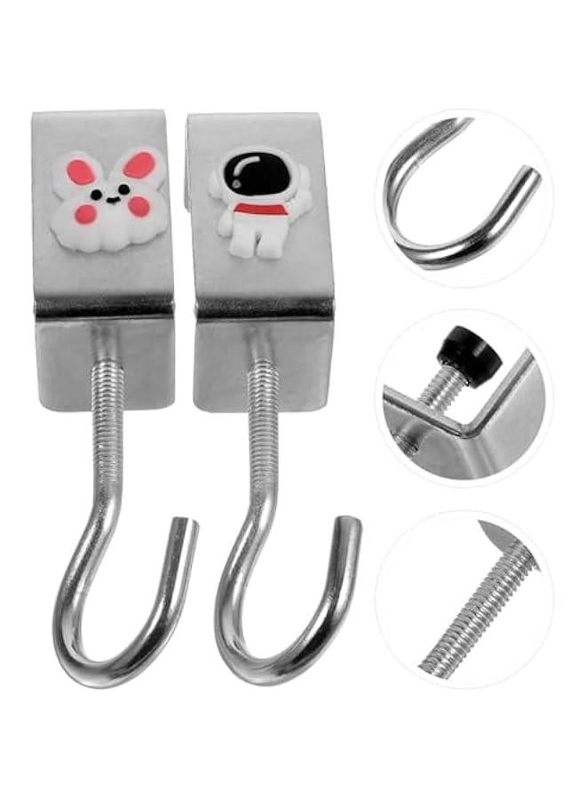 2pcs Desk Mount Bag Holder Hook Clamp-on Under Desk Headphone Holder Backpack Hanger for Controllers Headphones Headset Bag Purse Hanging - Image 5