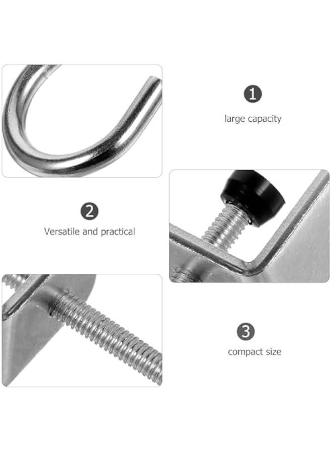 2pcs Desk Mount Bag Holder Hook Clamp-on Under Desk Headphone Holder Backpack Hanger for Controllers Headphones Headset Bag Purse Hanging - Image 4