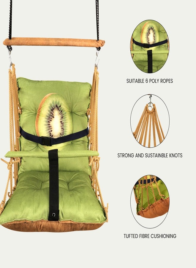 Boffle Cotton Baby Swing for Kids Children Folding and Washable, Child Gift Soft Jhula with Safety Belt Easy to Carry Safety Lock Cradle Chair, Jhula for Babies, Home Garden Hall, oonjel - Image 5