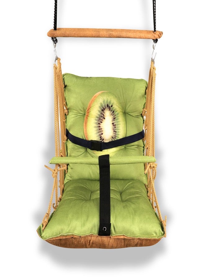 Boffle Cotton Baby Swing for Kids Children Folding and Washable, Child Gift Soft Jhula with Safety Belt Easy to Carry Safety Lock Cradle Chair, Jhula for Babies, Home Garden Hall, oonjel - Image 1