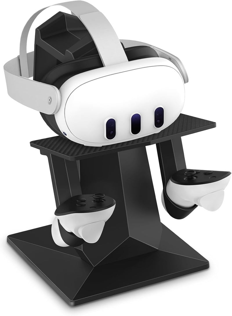 OKCSC VR Desktop Monitor Storage Stand for Oculus Quest / Quest2 /Meta Quest 3/Meta Quest Pro Virtual Reality Headset and Grip Desktop Stand Storage Holder-Black - Image 1