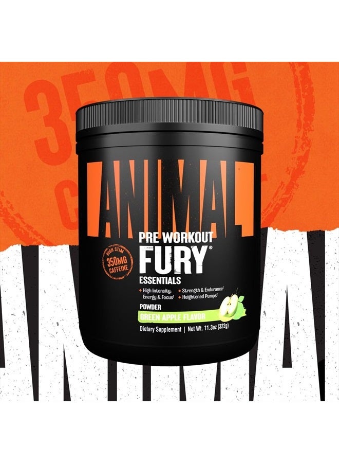 ANIMAL Fury Pre Workout Powder Supplement – Energize Your Workout With More Focus, Energy, Endurance and Pumps, Green Apple - 20 Servings - Image 2