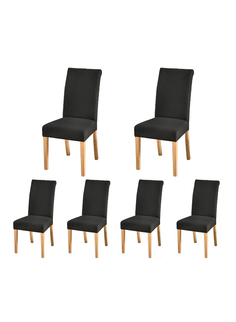 HAPPY MOOD 6pc Stretchable Dining Chair Cover - Image 1