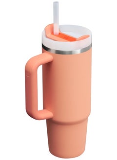 Stanley STANLEY Quencher H2.0 40oz Insulated Tumbler with FlowState Straw Lid – Nectarine Color – Stainless Steel Reusable Water Bottle with Handle – Double Wall Vacuum Travel Mug – BPA-Free, Leak-Resistant, Splash-Proof Hydration Cup for Office, Gym, and Outdoors  - Image 2