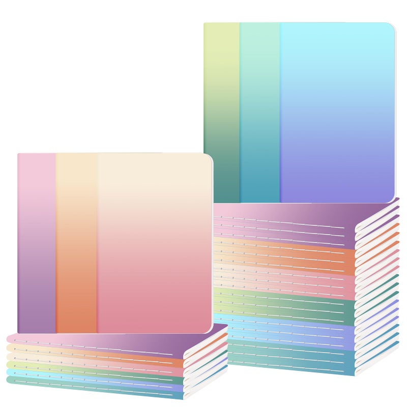 Ddaowanx Small Lined Notepads, Bulk Cute Mini Journals,3.5 x 5.5 Inches,72 Pages, Pocket Notebooks Set Colorful Cover Notebooks for Kids, Party Favors (30) - Image 1