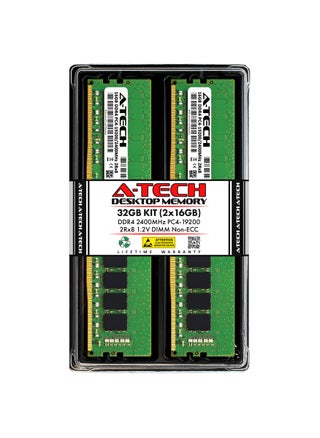A-Tech 32GB (2x16GB) DDR4 2400 MHz UDIMM PC4-19200 (PC4-2400T) CL17 DIMM 2Rx8 Non-ECC Desktop RAM Memory Modules - pzsku/Z7AE1F9E135463725D4ADZ/45/1749324406/1aa6ec06-a744-4eb2-9c54-2a61db6c77bb