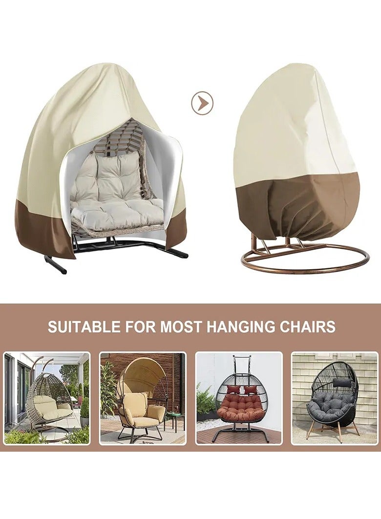 Meetion 420D Outdoor Swing Waterproof and Dust-Protected Eggshell Hanging Chair Cover Made of Durable Polyester, 190*115cm  - Image 4
