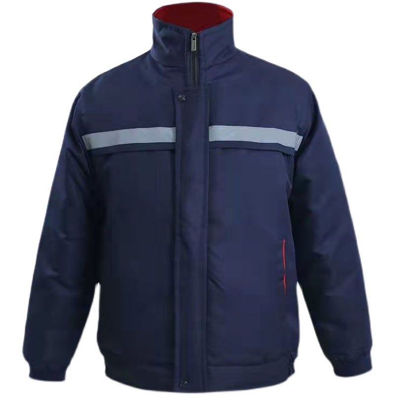Winter Overalls Cotton-Padded Jacket Cotton-Padded Jacket Men'S Auto Repair Cold Storage Workshop Outdoor Thickened Warm Winter-Proof Cotton-Padded Jacket Labor Protection Clothing - Image 1