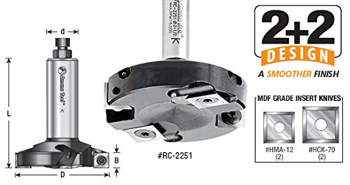 Amana Tool - Spoilboard 2+2 2-1/2" D 1/2 Shk (RC-2251), Industrial Grade - Image 2