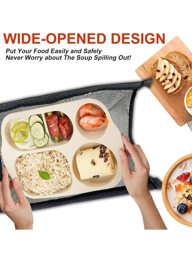 كابتن تيك حقيبة غداء، حقيبة غداء معزولة للنساء والرجال والأطفال، حقيبة غداء معزولة قابلة لإعادة الاستخدام، حقيبة غداء بينتو بسيطة ومضادة للتسرب، حقيبة غداء معزولة، للطلاب، الرجال، النساء، الأماكن الخارجية، ال - Image 5