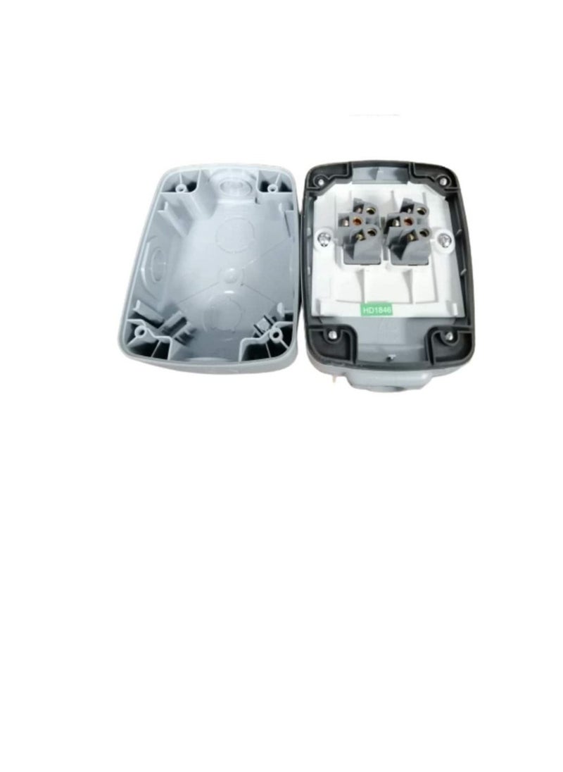 MK Master seal Compact 10A X 2 Way Weatherproof Switch  - Image 3