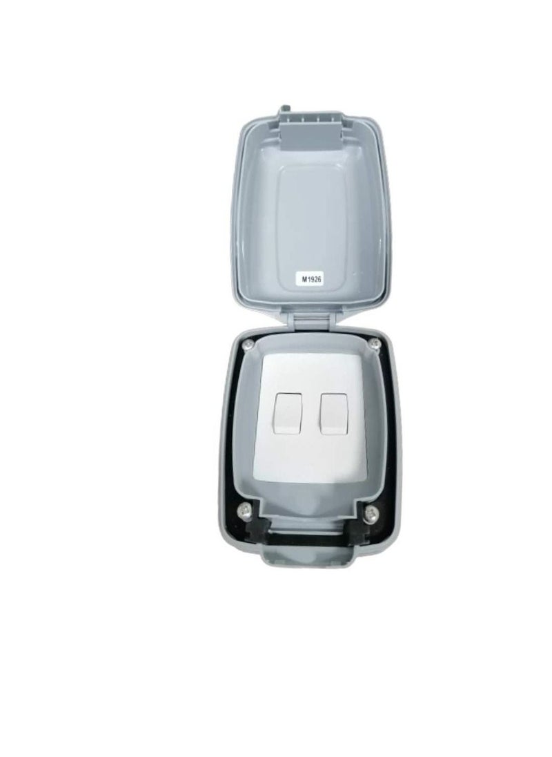 MK Master seal Compact 10A X 2 Way Weatherproof Switch  - Image 2