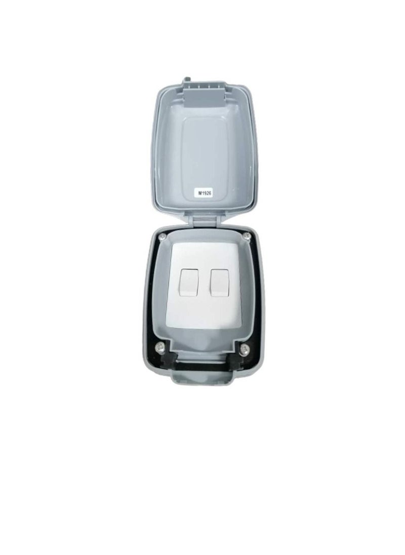 MK Master seal Compact 10A X 2 Way Weatherproof Switch  - Image 1