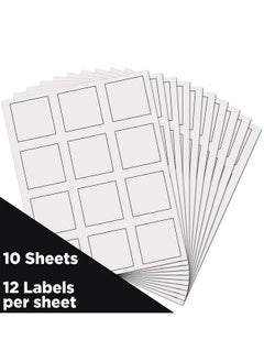 JAM Paper Product & Container Labels Square 2 X 2 White 120 Pack  - Image 3