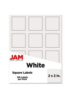 JAM Paper Product & Container Labels Square 2 X 2 White 120 Pack  - Image 2
