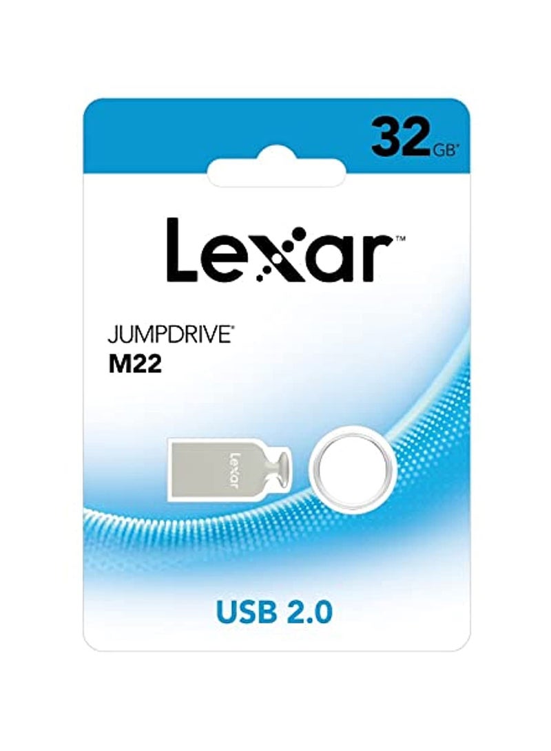 Lexar JumpDrive M22 USB 2.0 Pen Drive LJDM022032G-BNJNG, Silver, 32GB 32 GB - Image 1