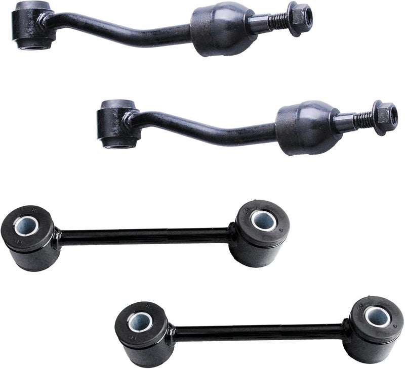 HHCM 4pc Front Rear Sway Bar Link Kit K3197 K80244 for Jeep TJ 1997-2006, for Jeep Wrangler 1997-2006, Front Stabilizer Bar End Links and Rear Sway Bar End Links, Suspension Stabilizer Bar Link - Image 1