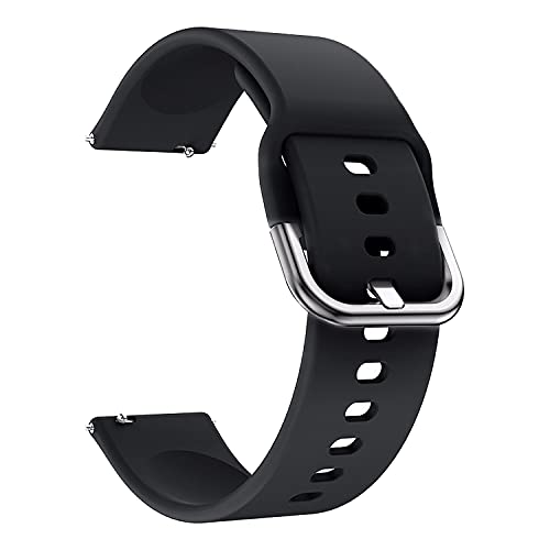 ACM Watch Strap Silicone Belt 22mm compatible with Cmf By Nothing Watch Pro Smartwatch Sports Hook Band Black - Image 1