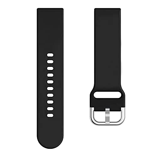 ACM Watch Strap Silicone Belt 22mm compatible with Cmf By Nothing Watch Pro Smartwatch Sports Hook Band Black - Image 3