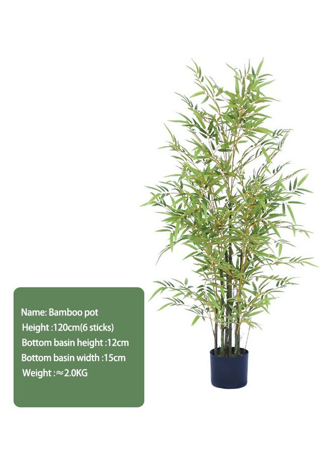 OASIS DESERT Artificial Plant Potted Bamboo Floor Bonsai Inside Decorative Green Plants  - Image 1