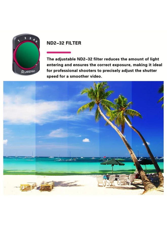 UEGOGO Magnetic Variable ND Filter ND2 32 For DJI Osmo Pocket 3 Multi Coated Optical Glass Quick Install Magnetic Design Includes Cleaning Cloth - Image 5