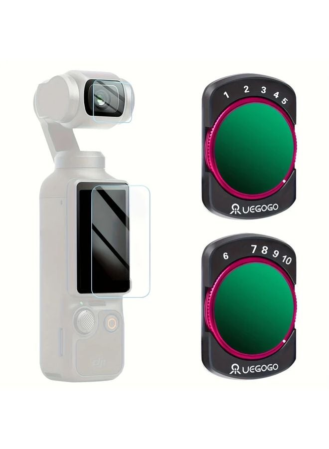 UEGOGO Magnetic Variable ND Filter ND2 32 For DJI Osmo Pocket 3 Multi Coated Optical Glass Quick Install Magnetic Design Includes Cleaning Cloth - Image 2