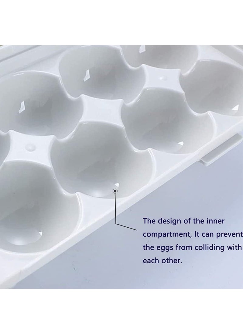 FYCAN FYCAN 18 Compartment Egg Storage Box with Lid Egg Preservation Box Design Egg Storage Box Freestanding Stackable Egg Box Plastic Fridge Egg Tray Suitable for Home Refrigerator Outdoor Grey  - Image 2