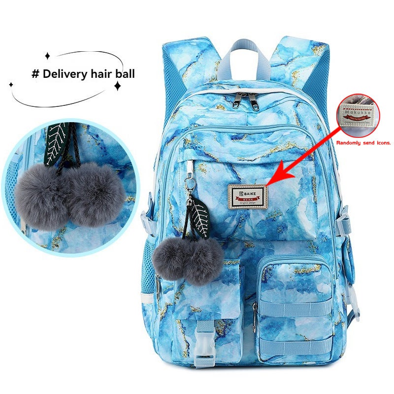 Large Capacity Student Backpack with 15.6-inch Laptop Compartment, Multi-Pocket, Ergonomic Design