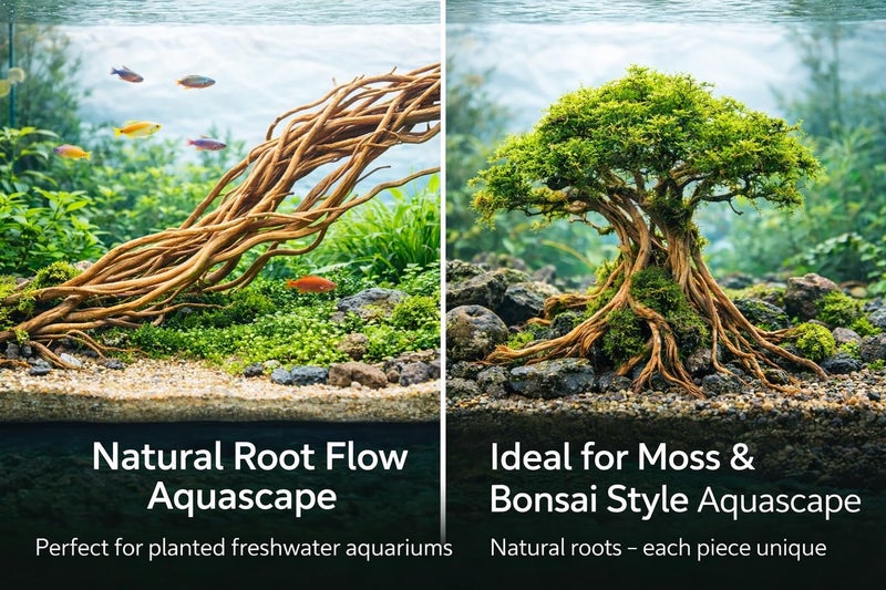 Azil Natural Aquarium Driftwood Root â€“ Driftwood for Aquarium Decor, 170g~0.38lb (14â€³â€“16â€³), Fish Tanks, Terrariums, Aquascaping & Planted Tanks - Image 4