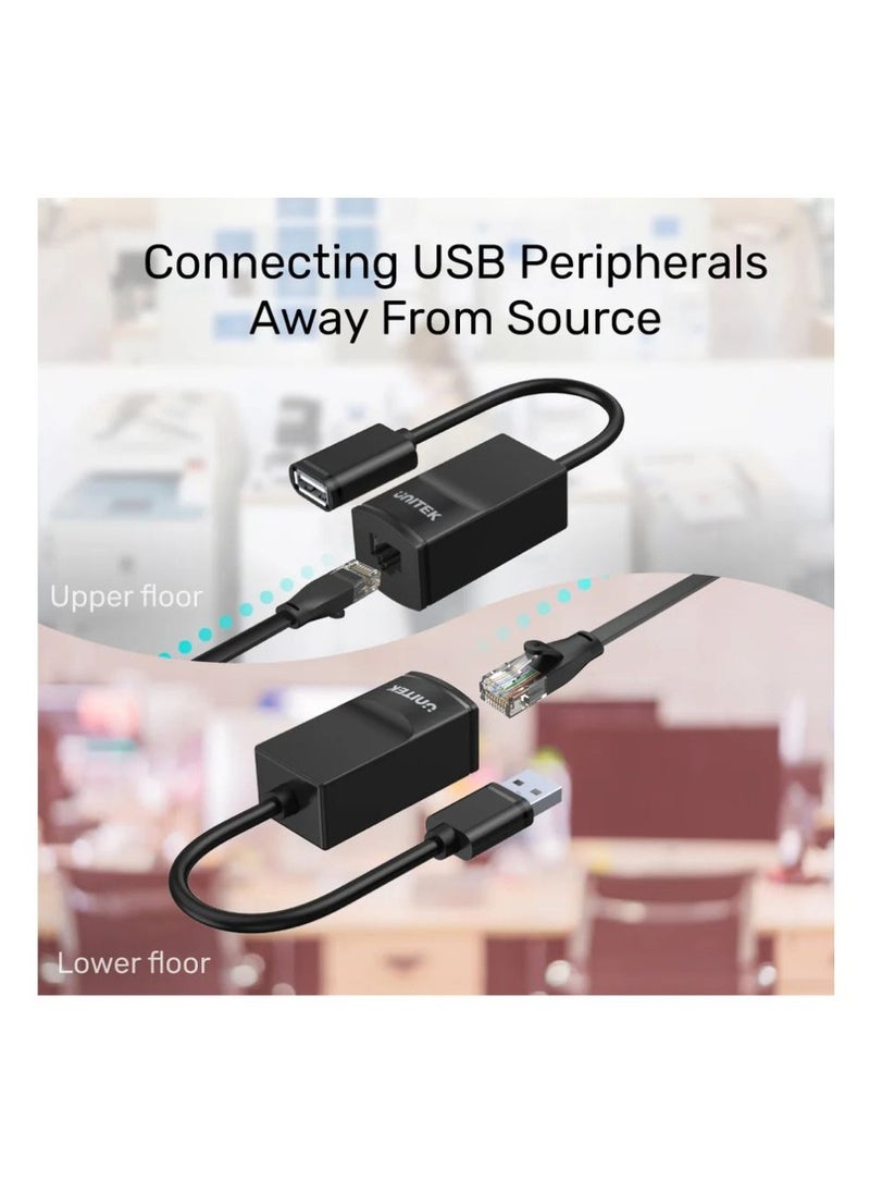 UNITEK UNITEK USB Extender Over Cat 5/Cat 5e Ethernet Cable - High-Speed USB Signal Transmission for Devices Up to 50 Meters - Plug and Play, Compatible with USB 2.0/1.1, Ideal for Printers, Cameras, Keyboards, and More  - Image 4