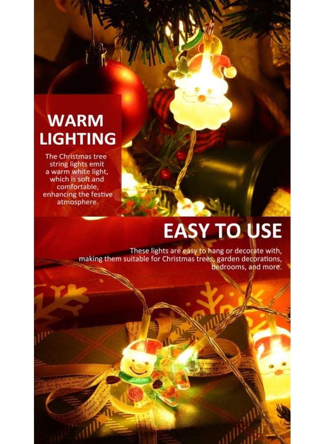 BESTPEAK Santa Claus decorative light, children's bedroom layout ambient light, 1.5m LED string light string light luminous decorative light, suitable for bedroom parties, weddings, Christmas tree decoration - Image 2