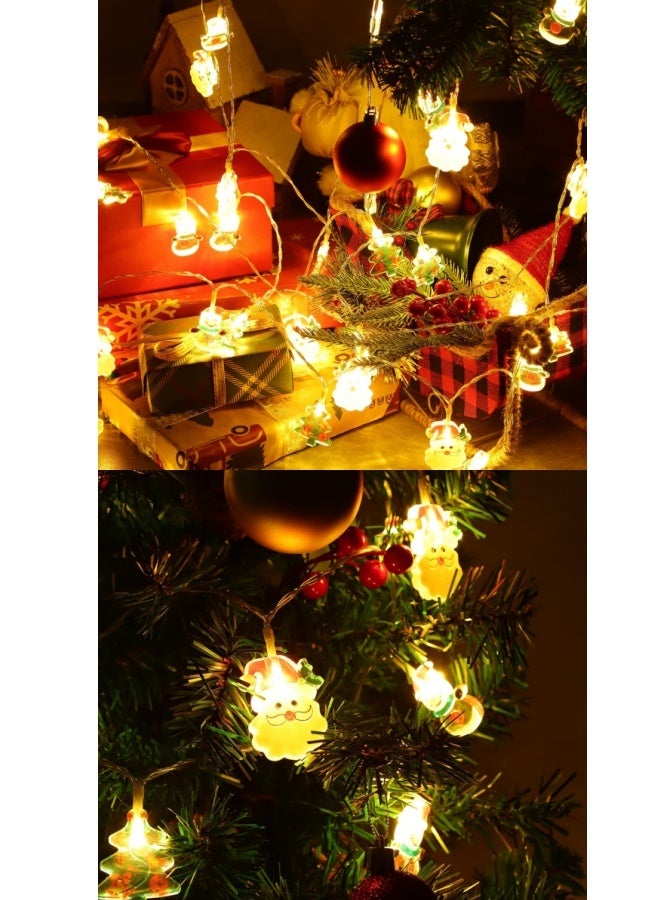 BESTPEAK Santa Claus decorative light, children's bedroom layout ambient light, 1.5m LED string light string light luminous decorative light, suitable for bedroom parties, weddings, Christmas tree decoration - Image 4