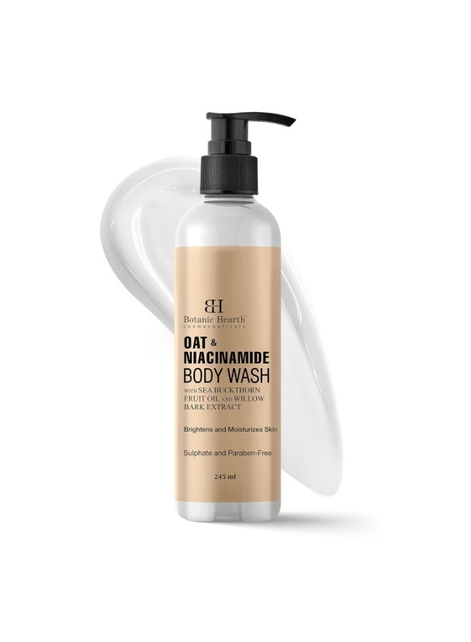Botanic Hearth Hearth Oat & Niacinamide Body Wash | Moisturizing & Skin Whitening Body Wash Shower Gel | Sulfate & Paraben Free | for Women & Men | 245ml - Image 1
