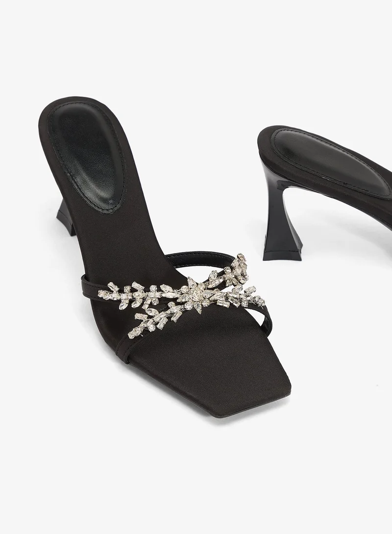 Ella Limited Edition Silver Crystal Rhinestone Embellished High Heels for Women | Best Price UAE