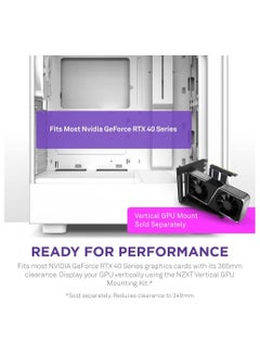 NZXT H5 Flow Compact Mid-Tower Airflow Case (White) (CC-H51FW-01)