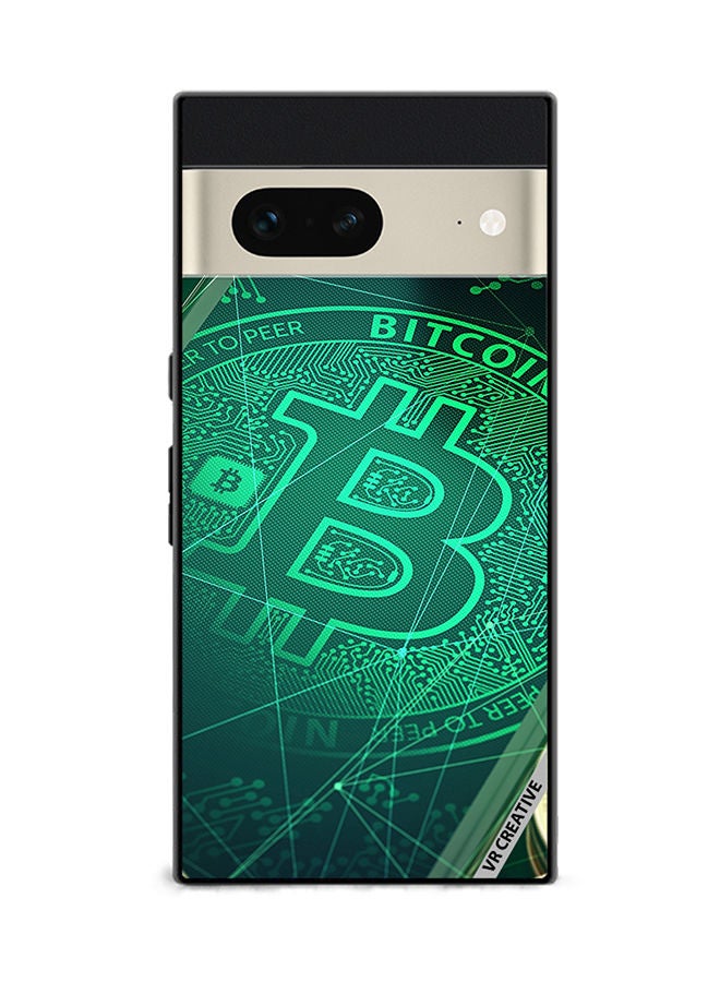 VR CREATIVE Protective Case Cover For Google Pixel 7 Bitcoin Design Multicolour - Image 1