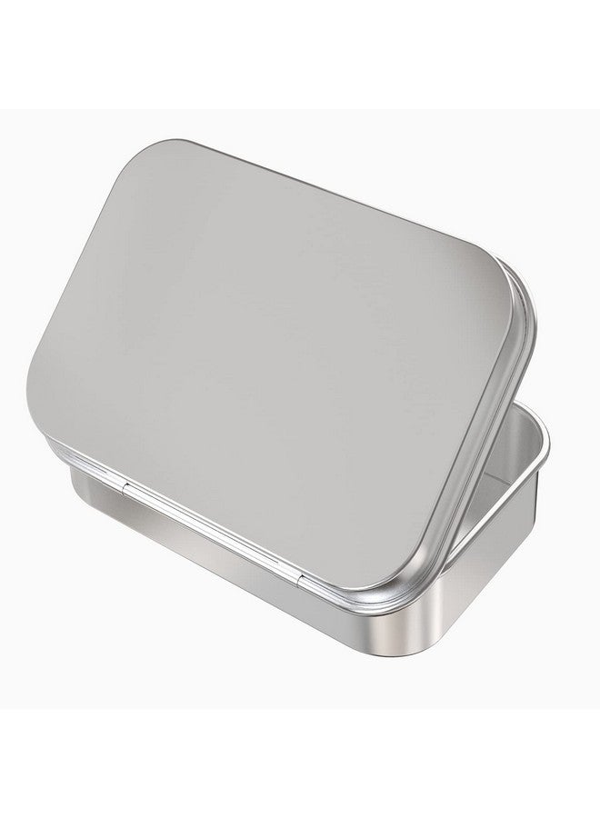 Hulless 30 Pcs Metal Hinged Tin Box Container Mini Portable Small Storage Container Kit with Lid for Home Storage 3.7x2.3x0.8 inch. - Image 4