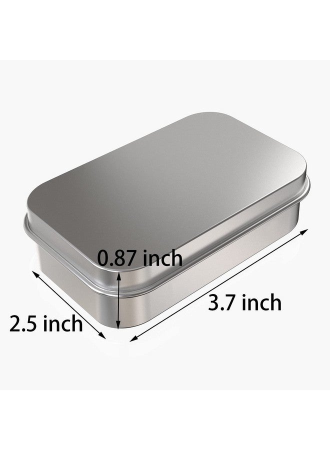 Hulless 30 Pcs Metal Hinged Tin Box Container Mini Portable Small Storage Container Kit with Lid for Home Storage 3.7x2.3x0.8 inch. - Image 3