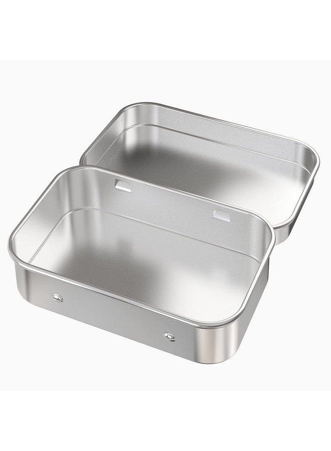 Hulless 30 Pcs Metal Hinged Tin Box Container Mini Portable Small Storage Container Kit with Lid for Home Storage 3.7x2.3x0.8 inch. - Image 2
